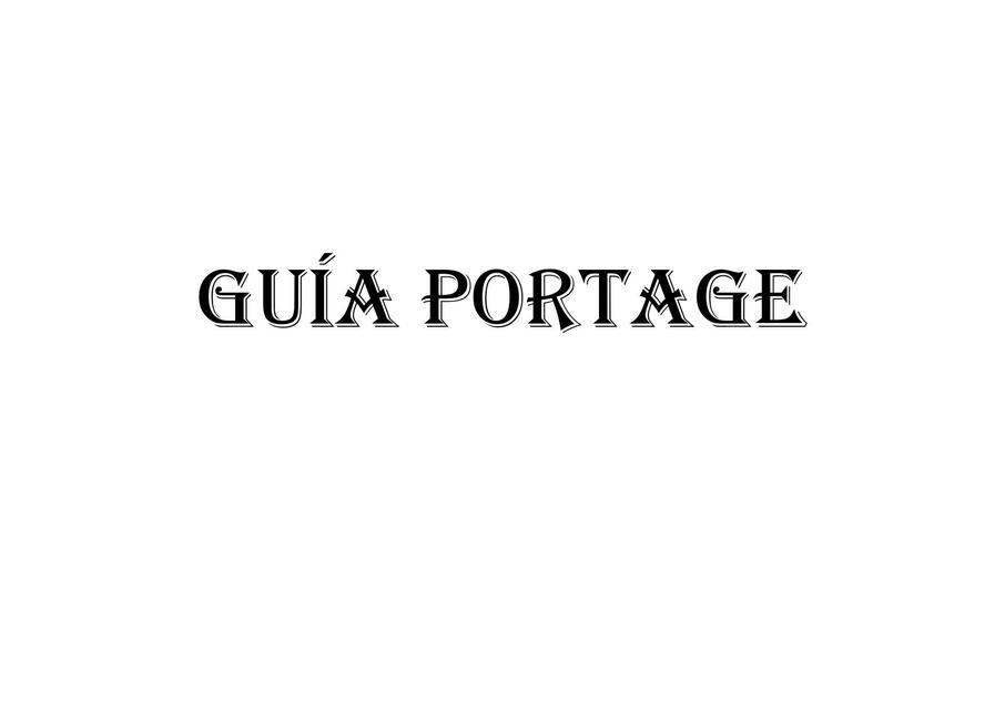 Guía Portage 