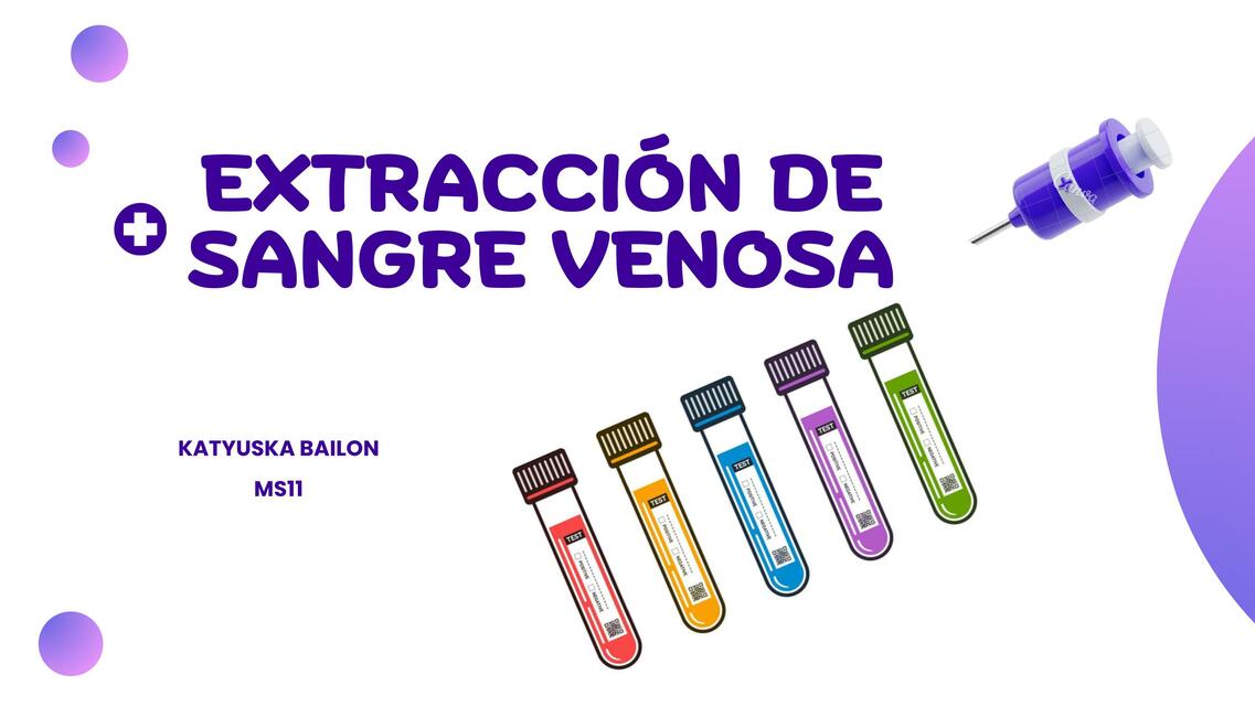 Extracción de sangre venosa