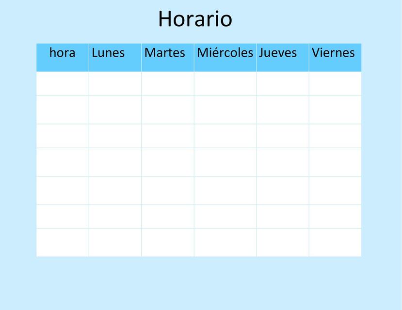 Horario escolar