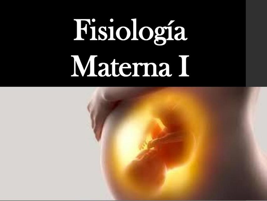 Fisiología materna I 