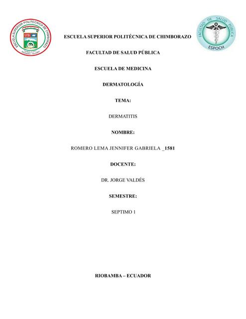 Diagnósticos diferenciales de la dermatitis