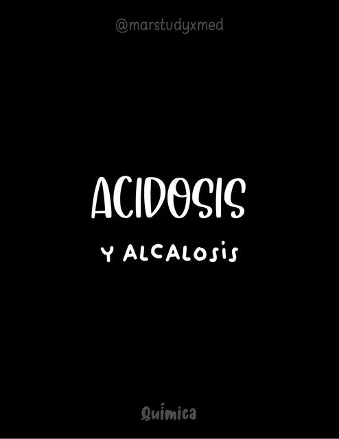 Acidosis y alcalosis