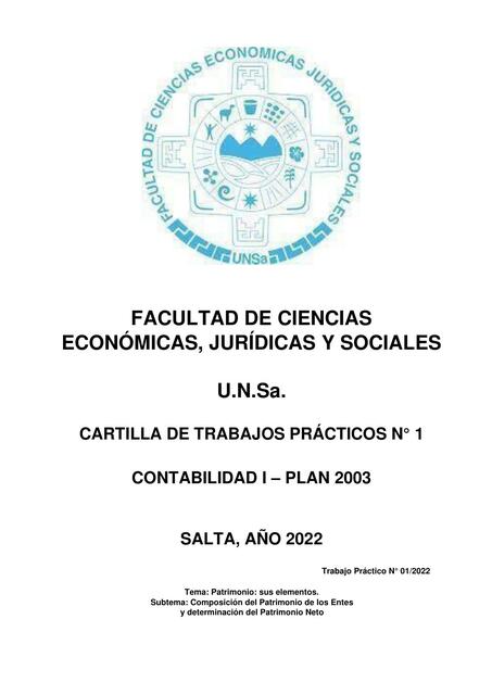 Cartilla de trabajos prácticos contabilidad 