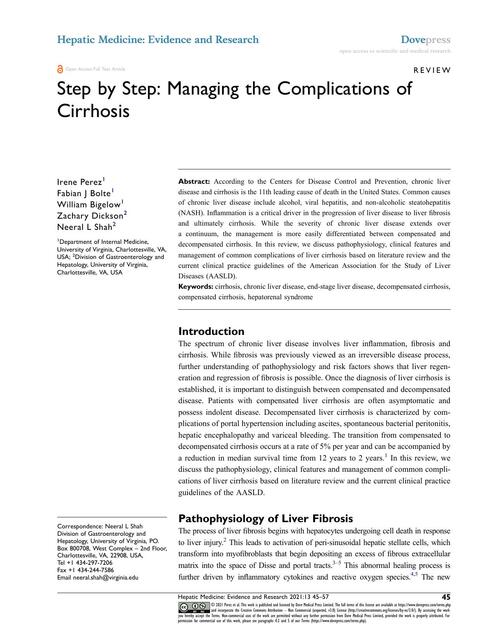 Step by Step: Managing the Complications of Cirrhosis