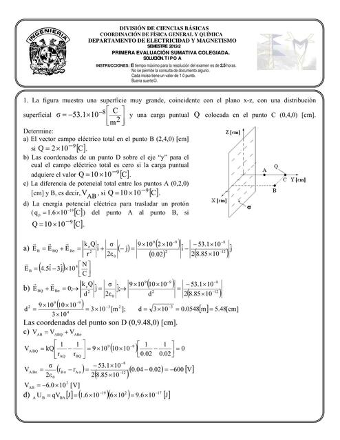 Evaluación de física 