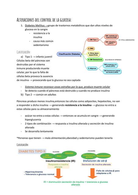 Alteraciones del Control de la Glucosa 