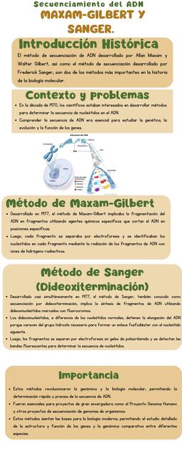 MAXAM-GILBERT y SANGER : Secuenciamiento de ADN