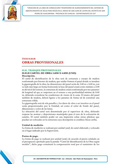 Obras Provisionales