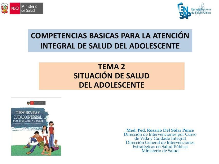 Situación de Salud del Adolescente