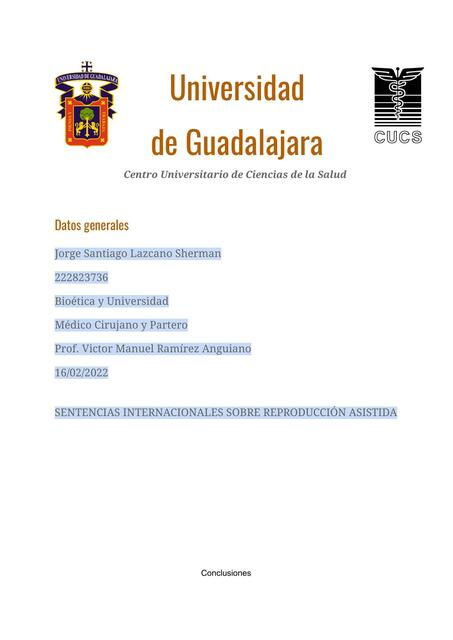 Sentencias Internacionales sobre Reproducción Asistida 