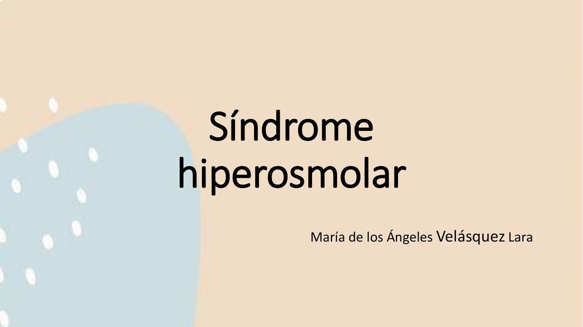 Sindrome hiperosmolar