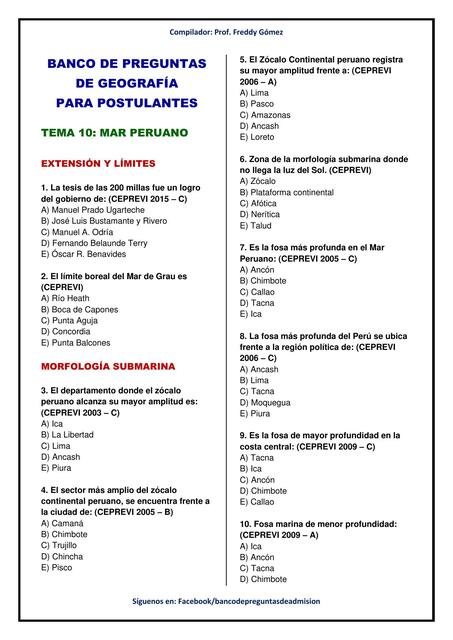 Geografía: Tema 10 