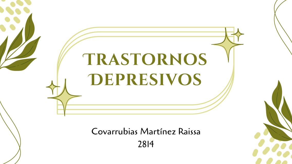 Trastornos depresivos 