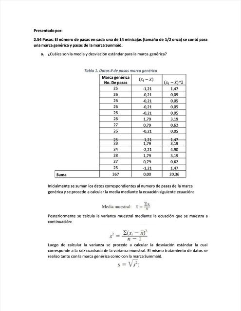 Ejercicios de Estadística 