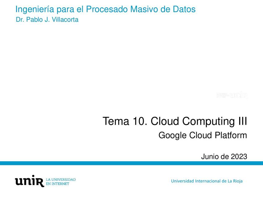 Cloud Computing III 