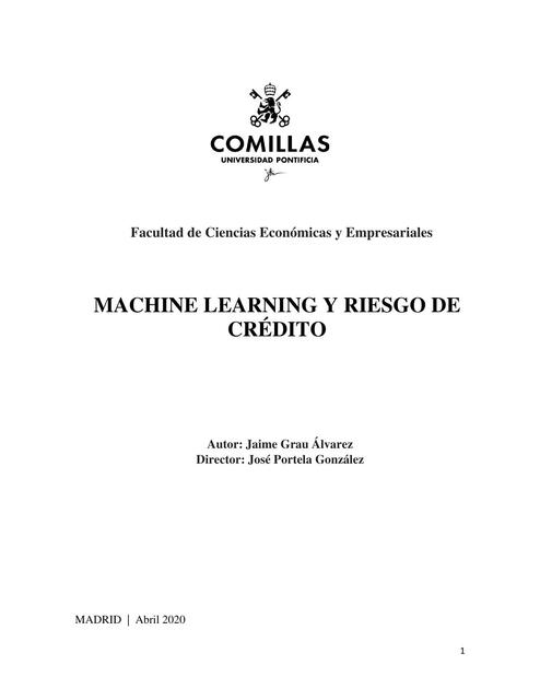 Machine Learning y Riesgo de Crédito 