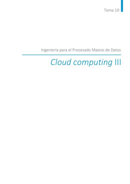 Cloud Computing III 