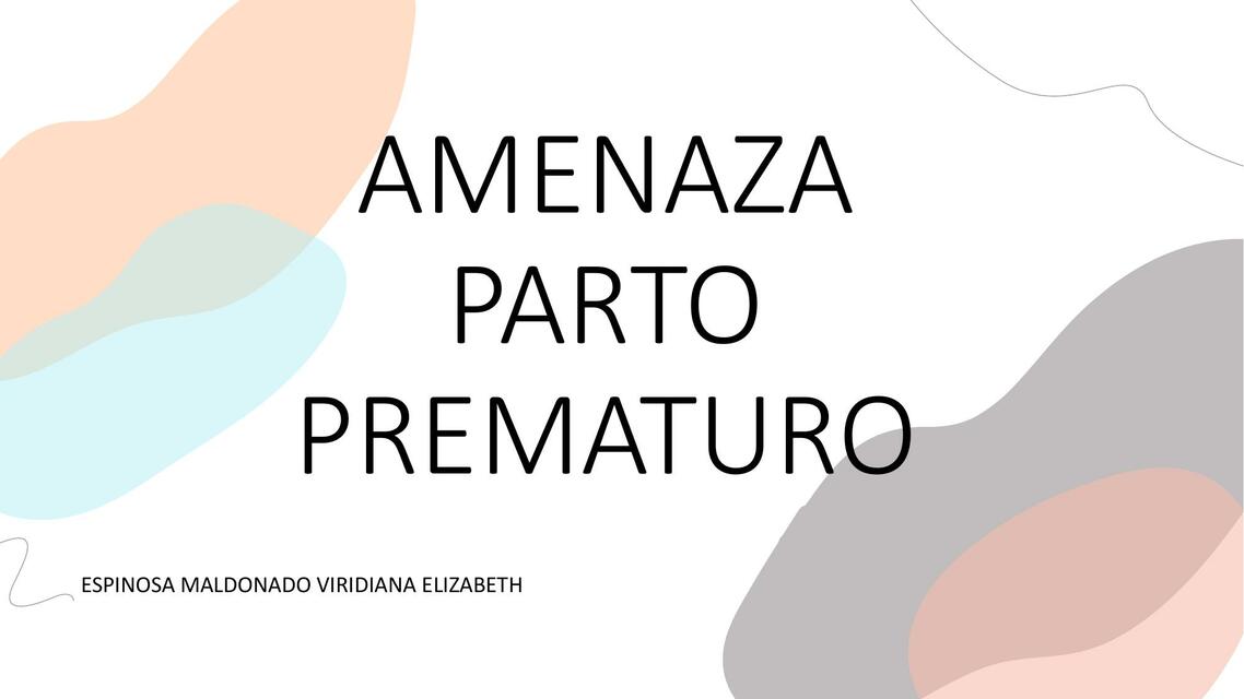 Amenaza Parto Prematuro