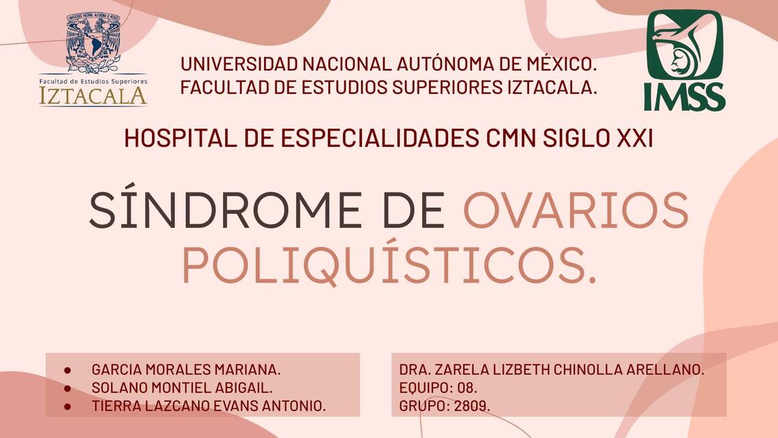 Síndrome de Ovario Poliquísticos | Angélica Mena | uDocz