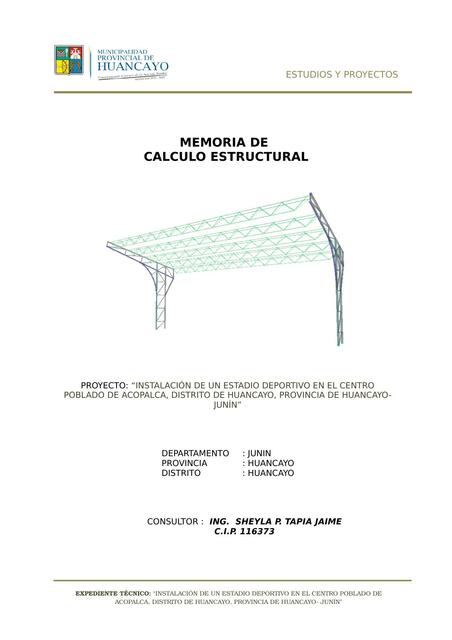 Memoria de Cálculo Estructural 