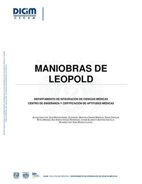 Maniobras de Leopold 