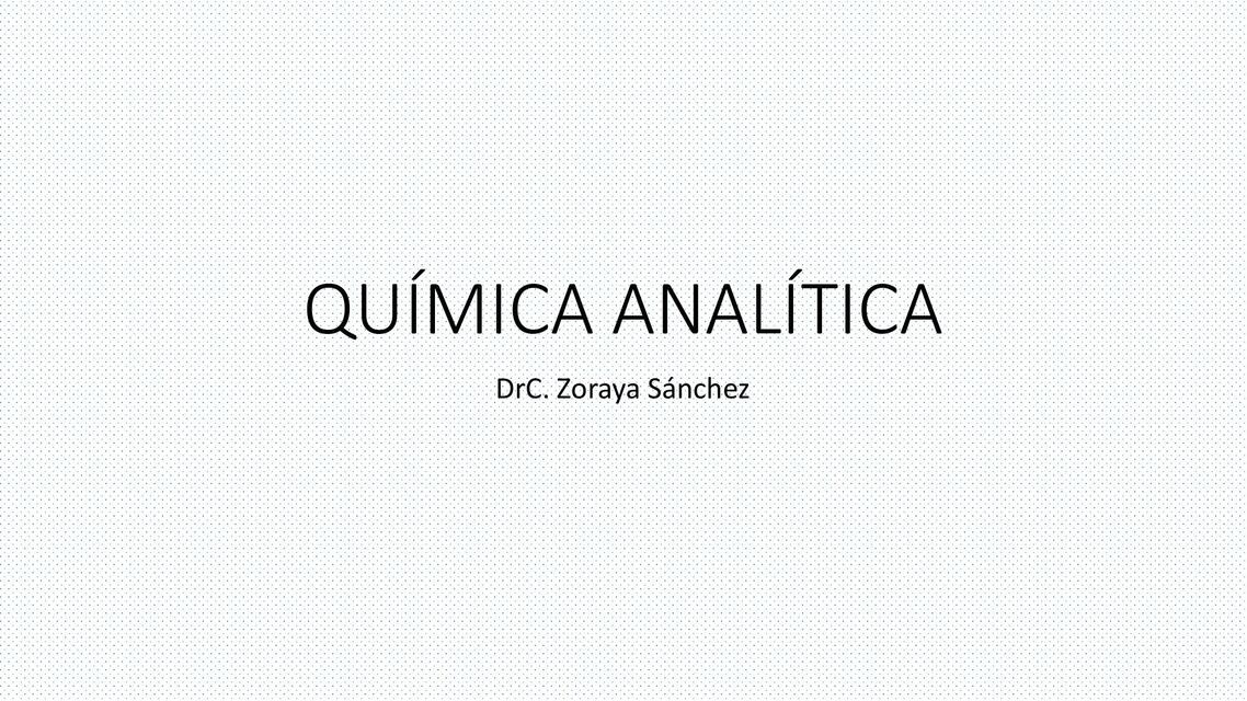 Tema I Química analítica 