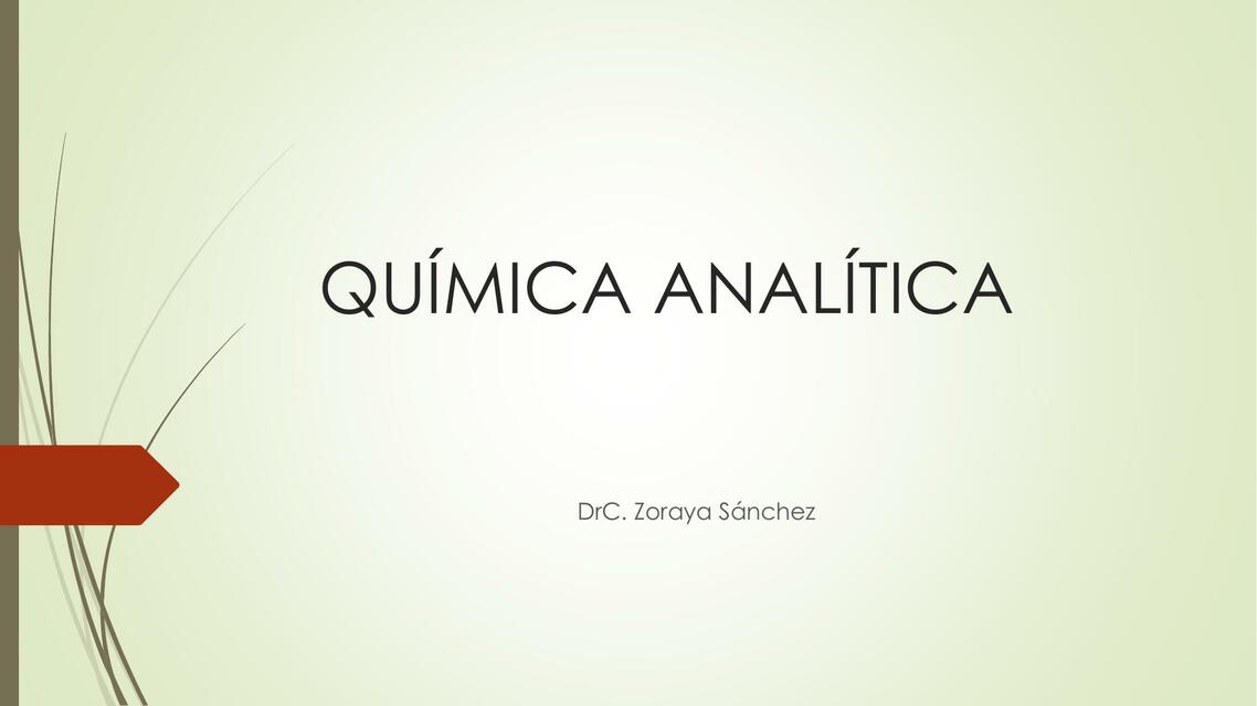 Tema II Química analítica cuantitativa 