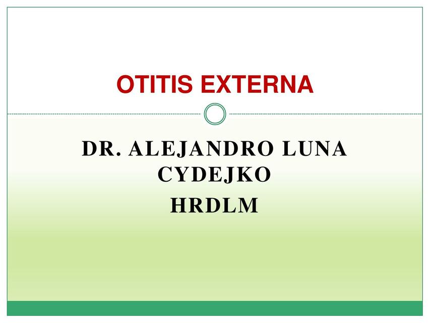 Otitis Externa