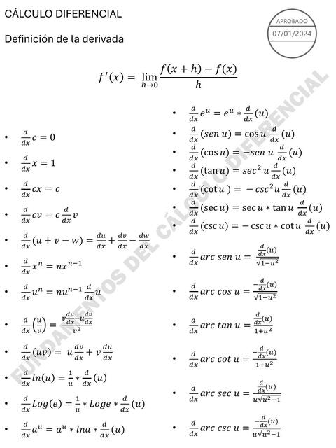 Cálculo Diferencial 