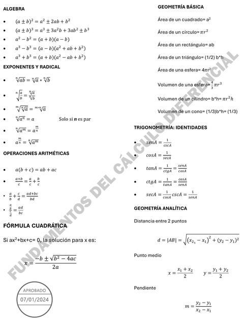 Ejercicios de Matemáticas 