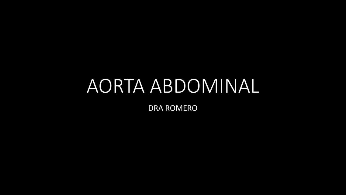 Aorta Abdominal 