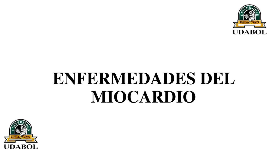 Enfermedades del miocardio