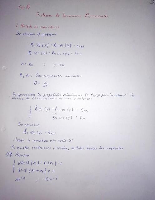 Sistema de Ecuaciones Diferenciales