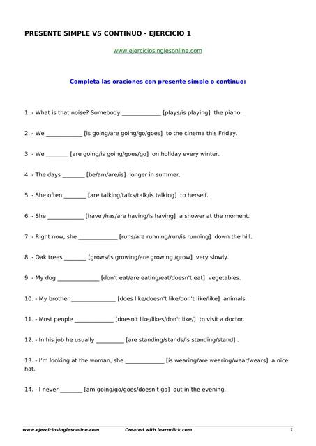 Present Simple Ficha Interactiva Y Descargable Puedes