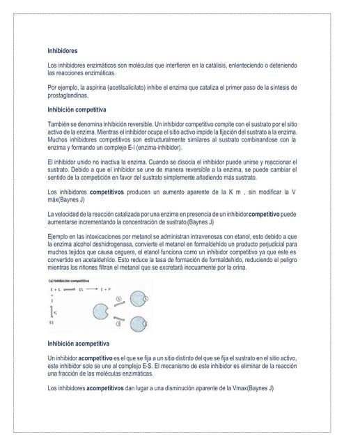 Inhibidores enzimas | Sharon Velazquez.A | uDocz