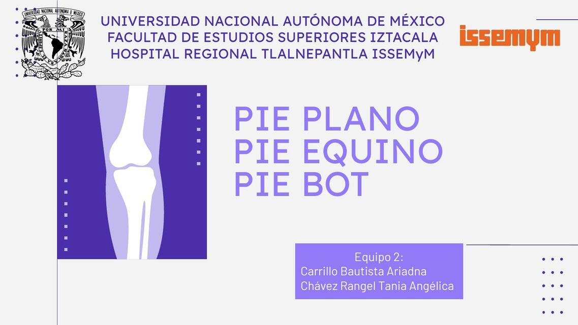 Pie plano, pie equino varo y pie bot Angélica Mena uDocz