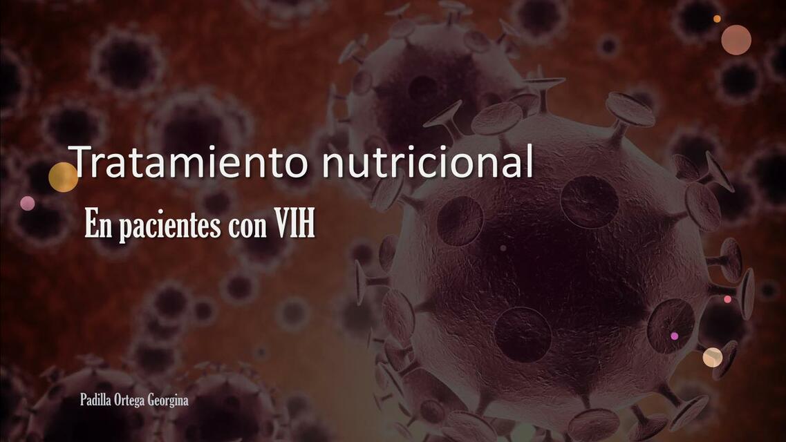 Tratamiento nutricional en pacientes con VIH