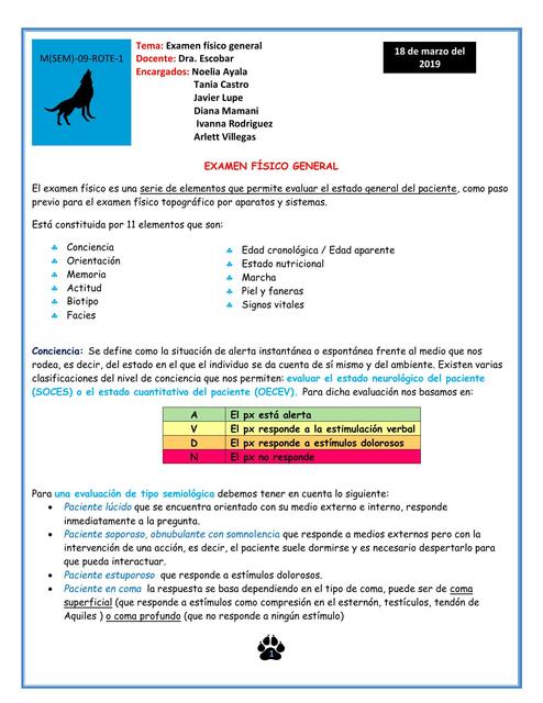 Examen Físico General 