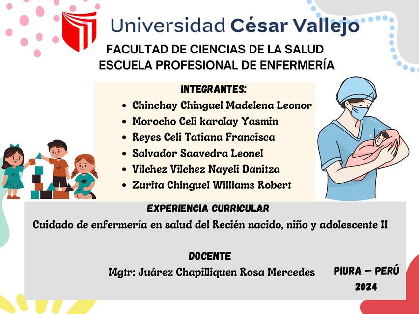 Cuidado de Enfermería en Salud del Recién Nacido, Niño y Adolescente II 