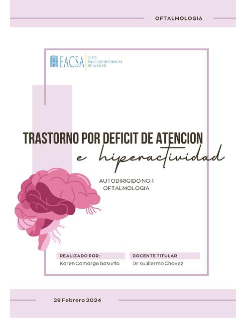 Trastorno por Déficit de Atención