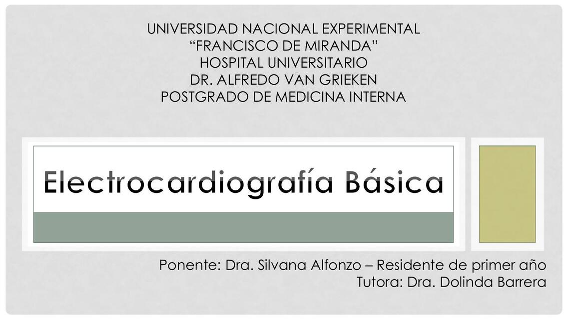 Electrocardiografía básica 