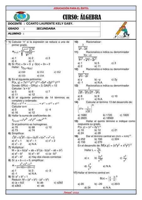 Álgebra 