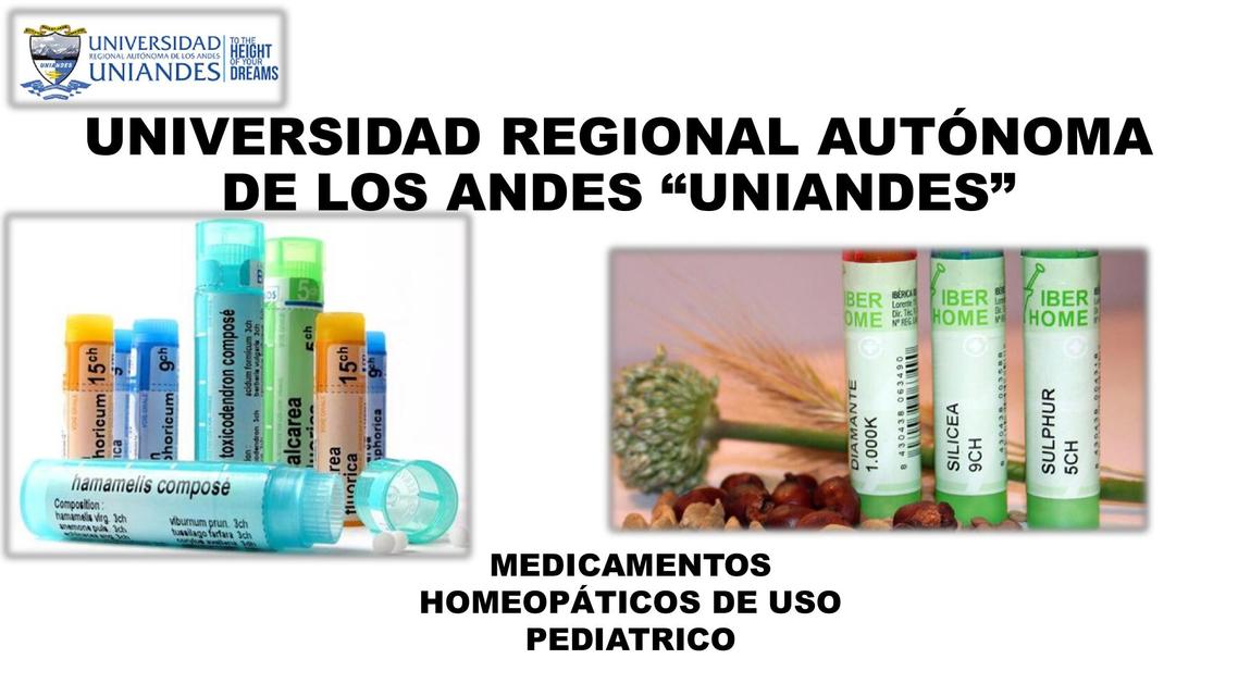 MEDICAMENTOS HOMEOPATICOS: USOS EN PEDIATRIA 