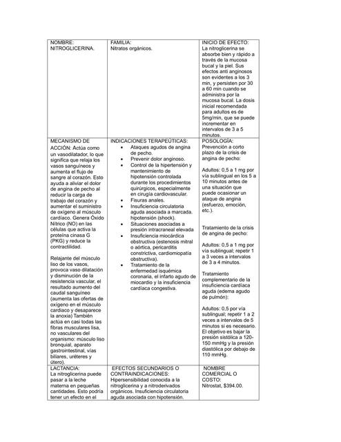 FICHA DE NITROGLICERINA