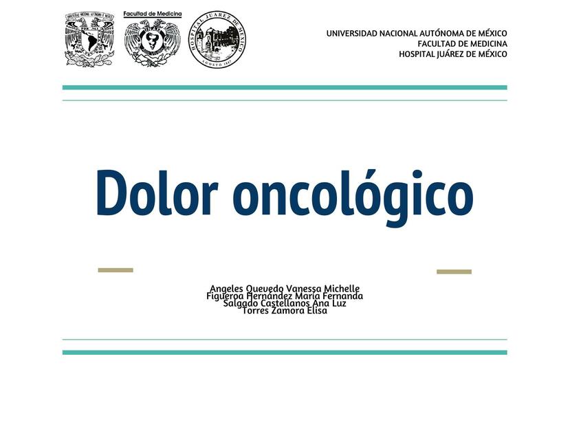 Dolor oncológico Jessy González uDocz