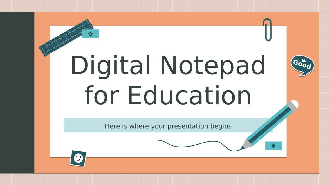 Digital Notepad for Education by Slidesgo