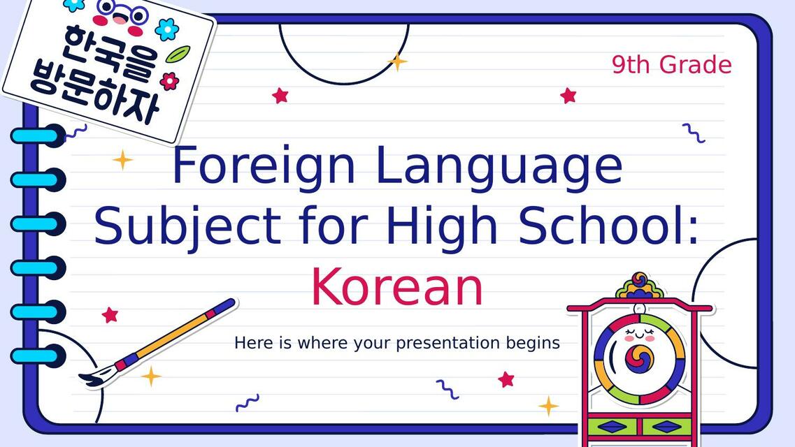 Foreign Language Subject for High School 9th Grade