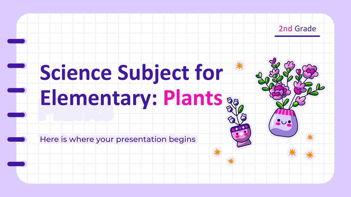 Science Subject for Elementary 2nd Grade Plants by