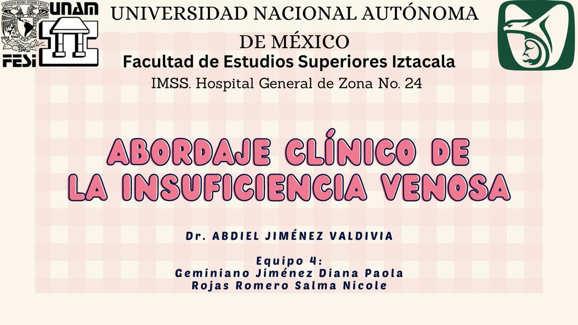 Abordaje clínico de la insuficiencia venosa