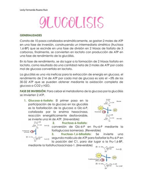 REACCIONES- Glucólisis